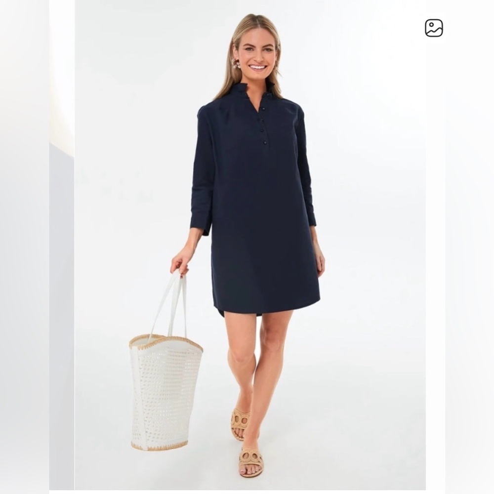 NWT Pomander Place x Tuckernuck navy Polly Shirt Dress Cotton Size S